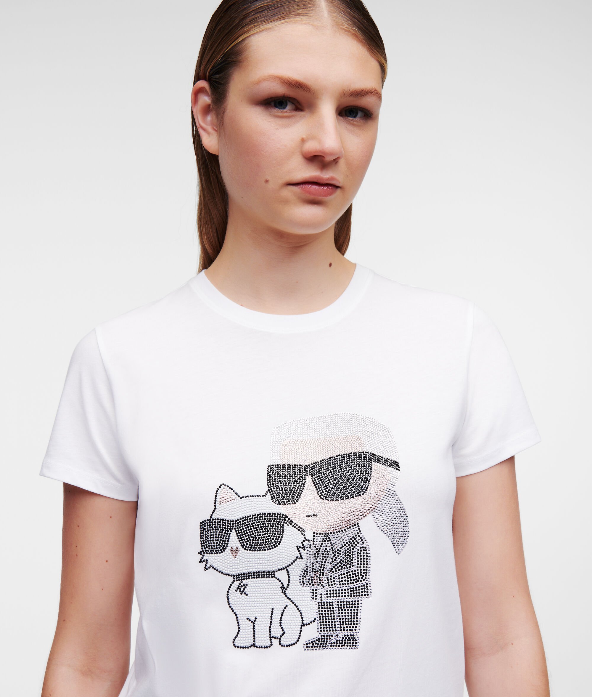 (image for) Novel KARL IKONIK RHINESTONE KARL & CHOUPETTE T-SHIRT